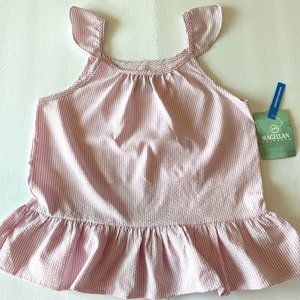 Magellan Outdoors Girls Southern Summer Seersucker Peplum